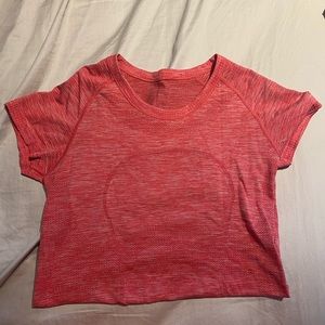 Red Swiftly Short Sleeve Size 6 Lululemon